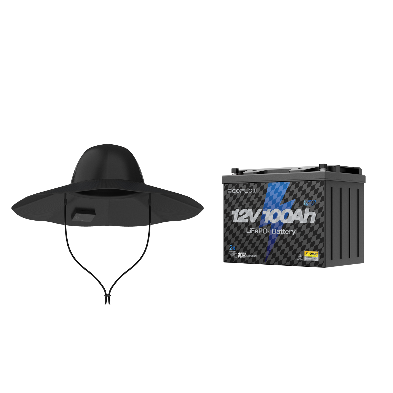 Load image into Gallery viewer, EcoFlow 12V 100Ah Lithium Trolling Motor Battery