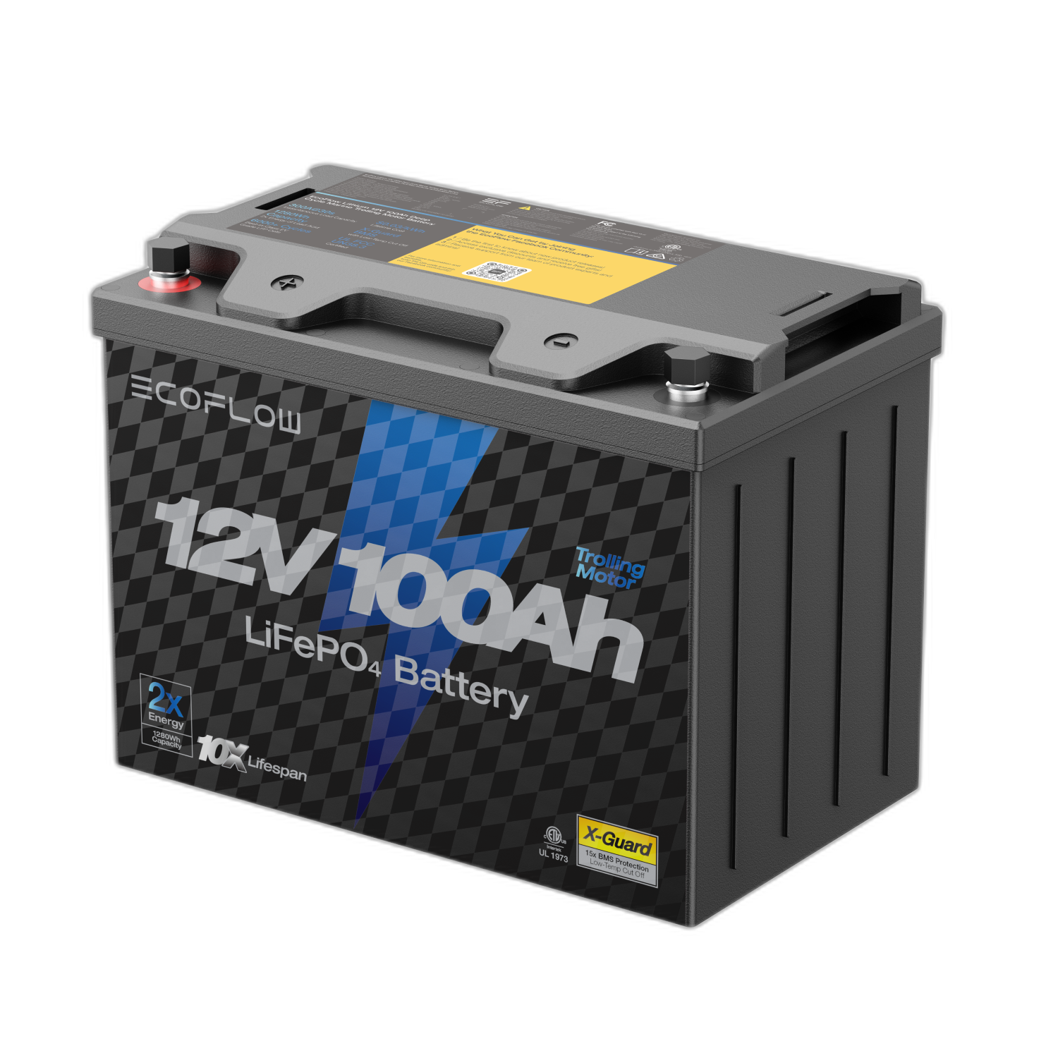Load image into Gallery viewer, EcoFlow 12V 100Ah Lithium Trolling Motor Battery