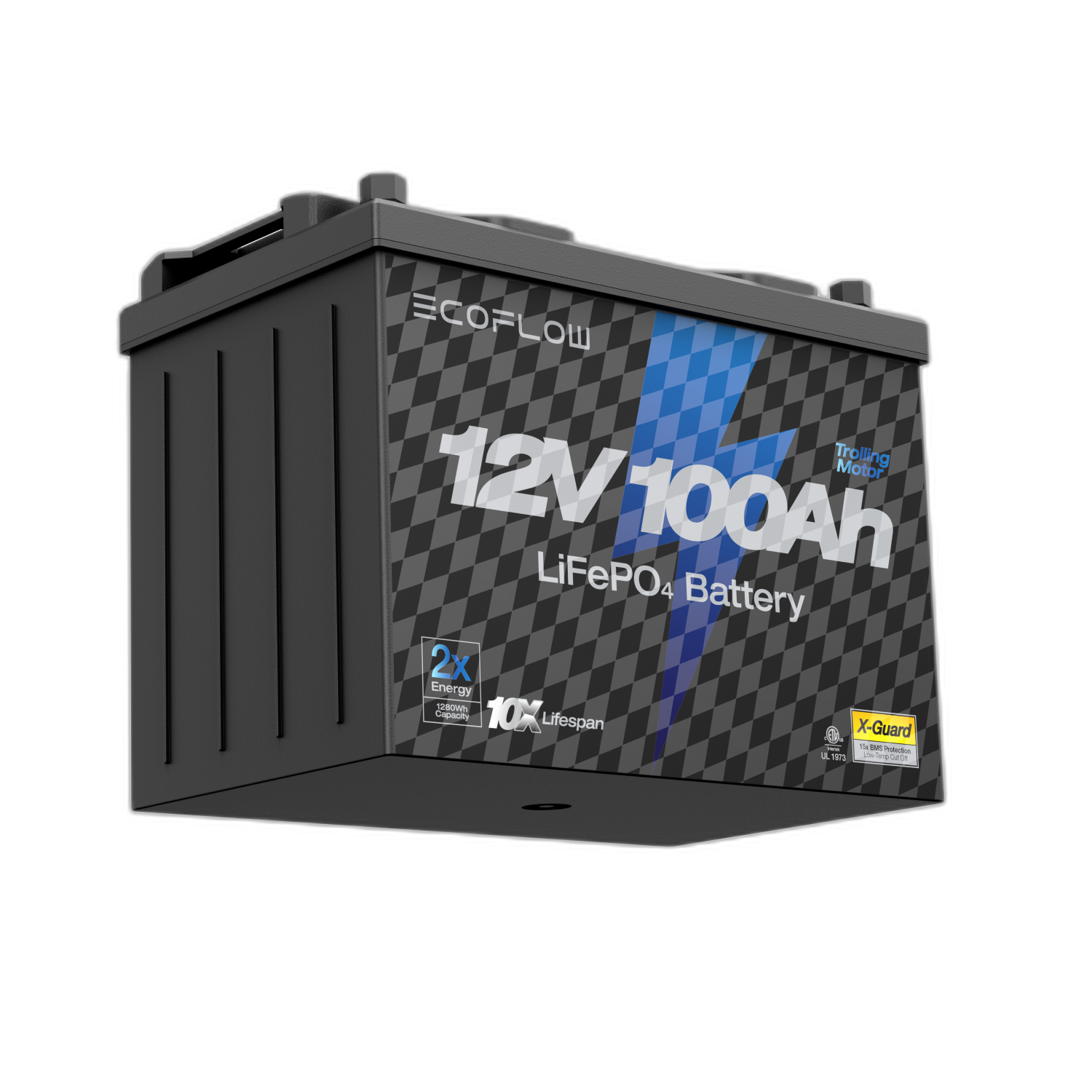 Load image into Gallery viewer, EcoFlow 12V 100Ah Lithium Trolling Motor Battery