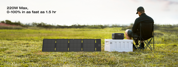 EcoFlow RIVER 3 Plus solar charging