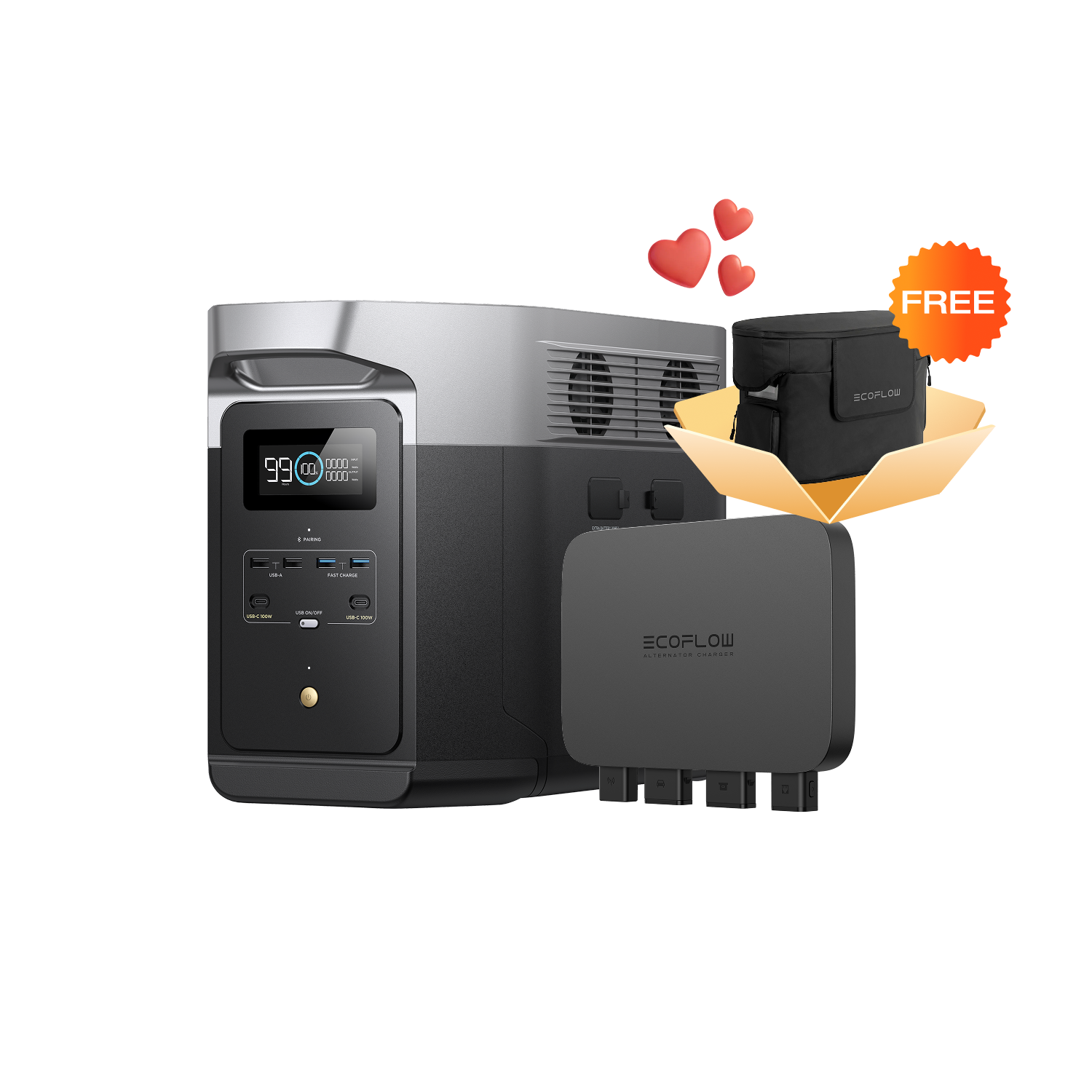 Load image into Gallery viewer, EcoFlow DELTA 2 Max (1900) + 800W Alternator Charger
