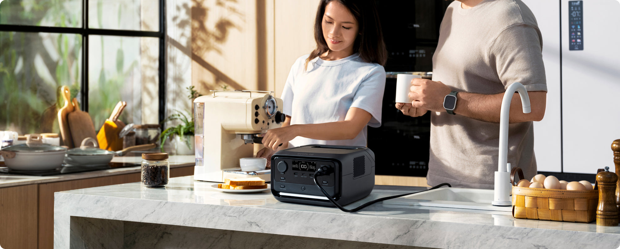EcoFlow RIVER 3 Plus 600W output powering camping and outdoor gear