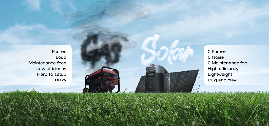 solar generator vs gas generator for home